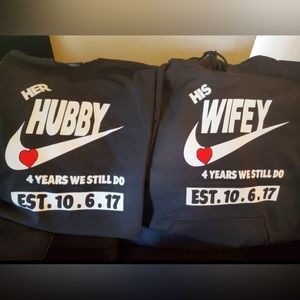 Couples custom sweaters